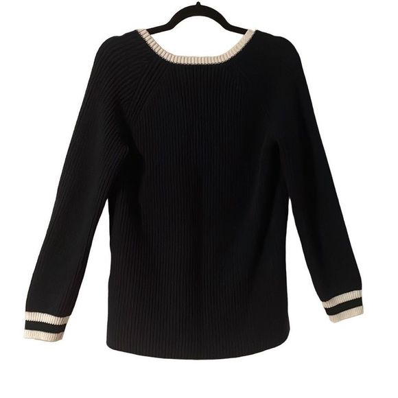 Jones New York Signature V-neck black & white pullover estimated L - Picture 5 of 12